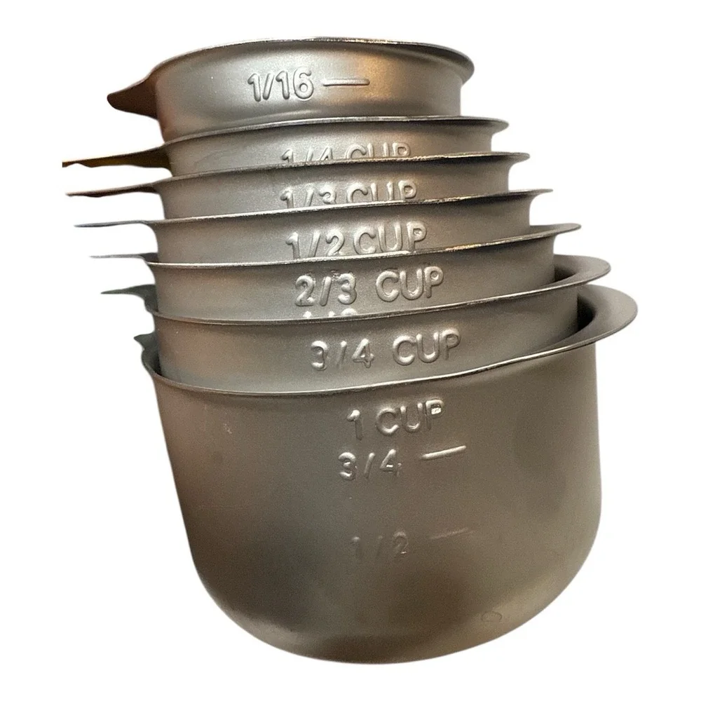 Stainless Steel Magnetic‎ Stackable Collapsible Measuring Cup Set, Set Of 7